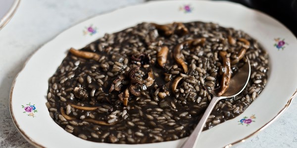 Squid ink risotto (Risotto al nero di seppia)