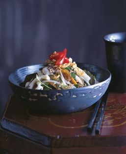 Squid salad with pickled vegetables and fresh herbs (Goi muc)