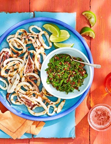 Squid with chilli and garlic