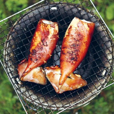 Squid with ginger-soy sauce marinade