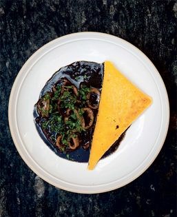 Squid with polenta