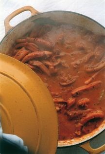 Squid with tomatoes & brandy