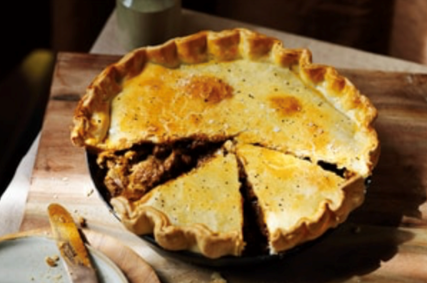 Sri Lankan goat curry pie