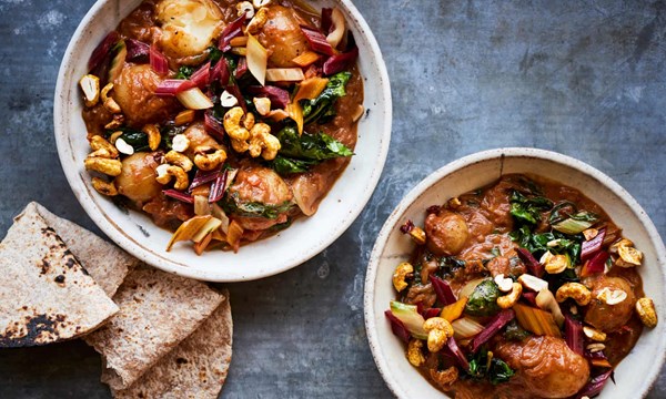 Sri Lankan potato, coconut and chard curry