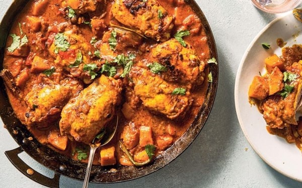 Sri Lankan-spiced chicken with pumpkin
