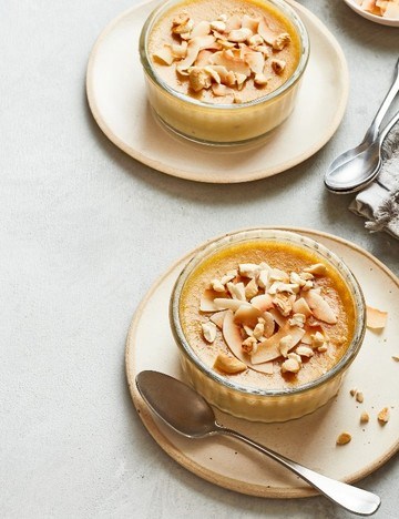 Sri Lankan watalappan coconut custard with kithul