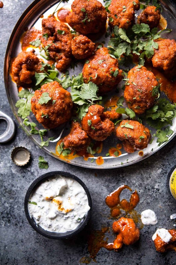 Sriracha Buffalo cauliflower bites