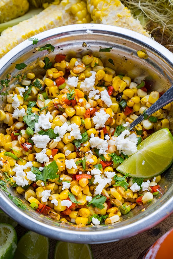 Sriracha lime corn salad