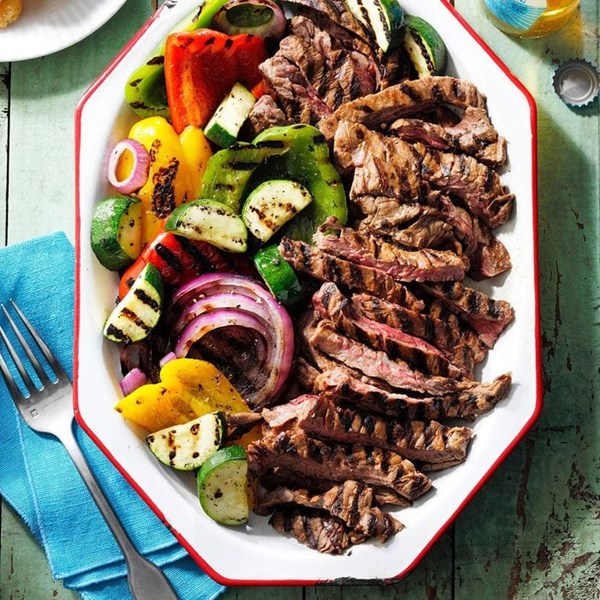 Sriracha-marinated skirt steak