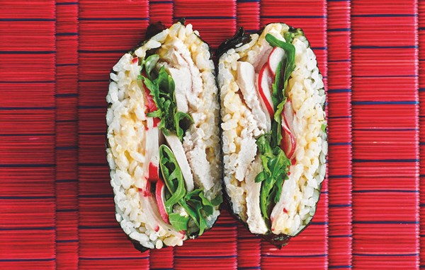 Sriracha mayo & chicken onigirazu