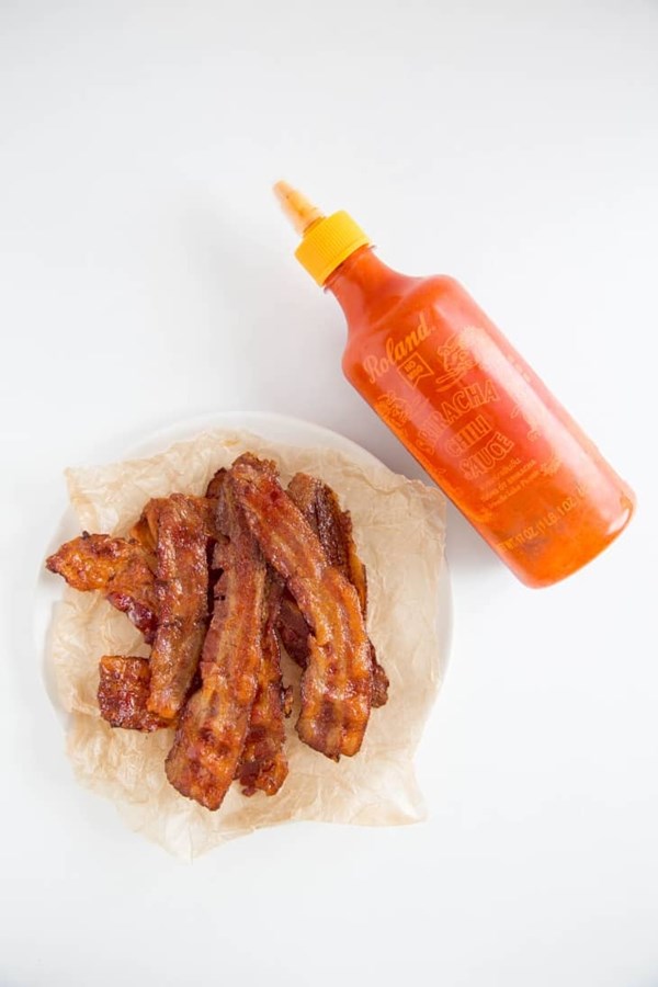 Sriracha-sesame spiced bacon