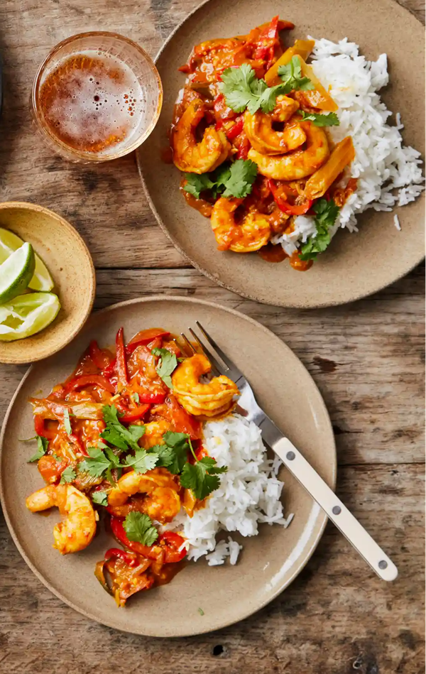 St Lucian-style prawn curry