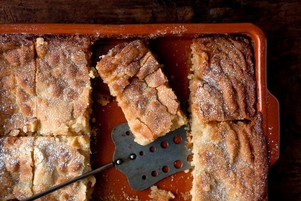 St. Mark's gooey honey butter cake with lemon and cinnamon