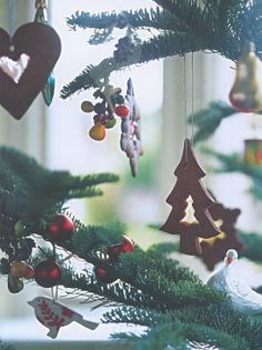 Stained glass tree decorations