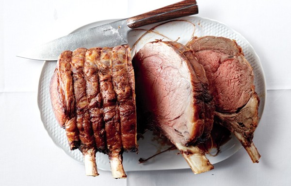Standing rib roast with aioli