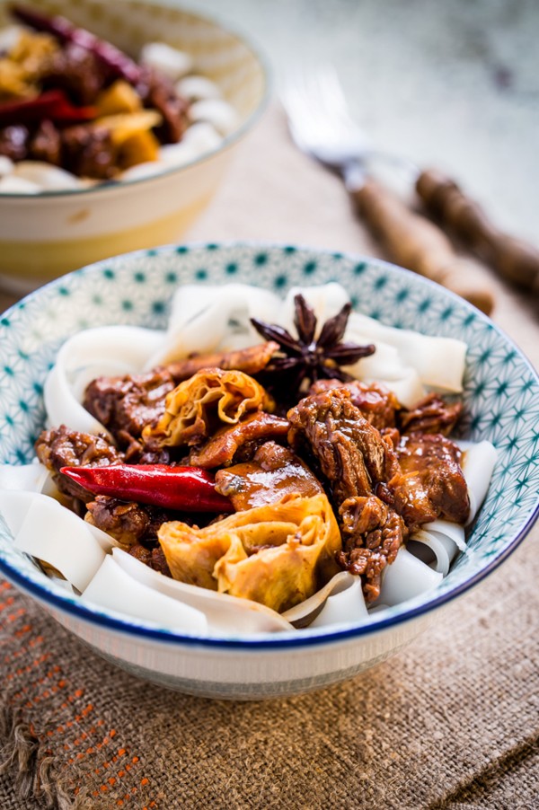 Star anise braised beef on rice noodles recipe | Eat Your Books