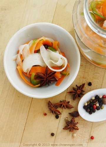 Star anise daikon pickles
