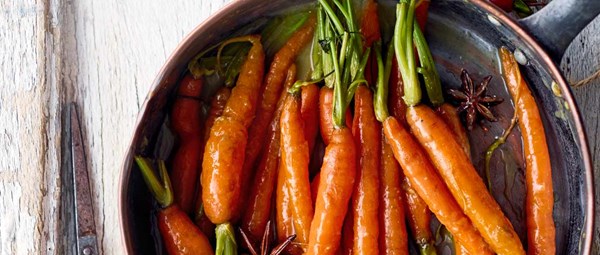 Star anise-glazed carrots
