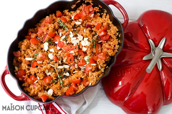 Staub cocotte tomato couscous