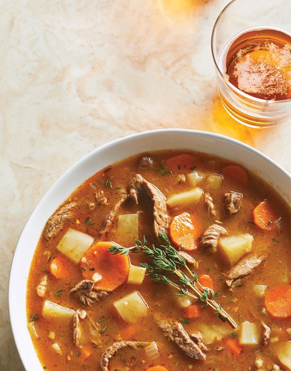 Steak & ale soup with potatoes