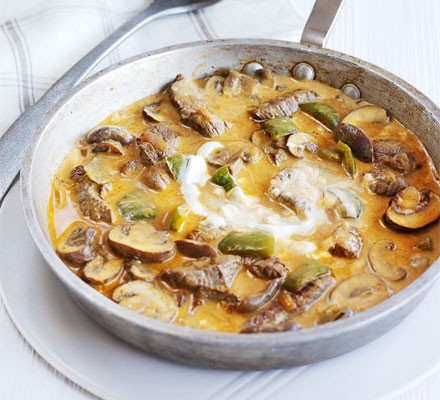 Steak & mushroom Stroganoff