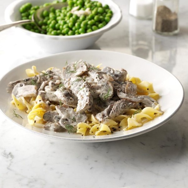 Steak & mushroom Stroganoff 
