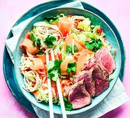 Steak & Vietnamese-style noodle salad