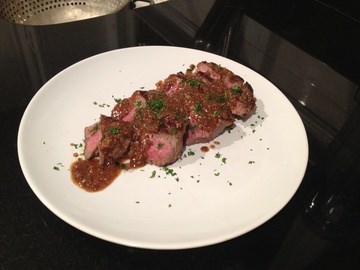 Steak à la moutarde de Meaux