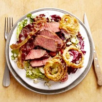 Steak and bacon salad with chipotle dressing