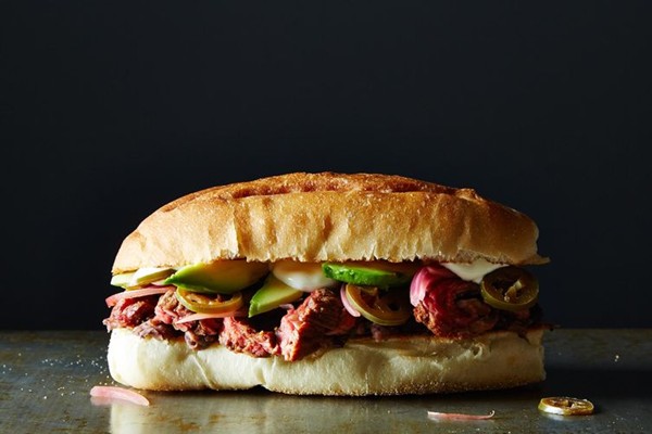 Steak and bean torta