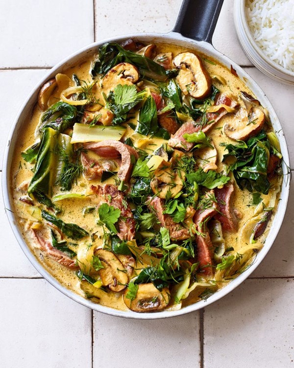 Steak and caper Stroganoff
