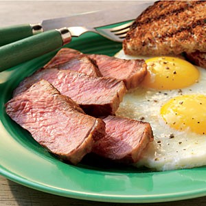 Steak and eggs