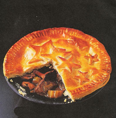 Steak and Guinness pie with wild mushrooms
