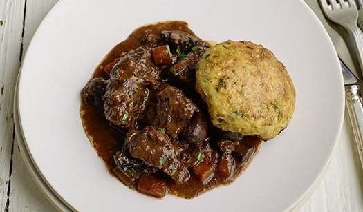 Steak and mushroom cobbler pie