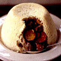 Steak and mushroom pudding