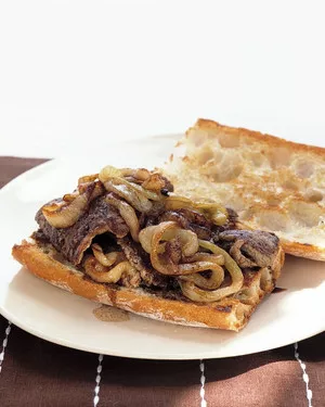 Steak and onion sandwiches