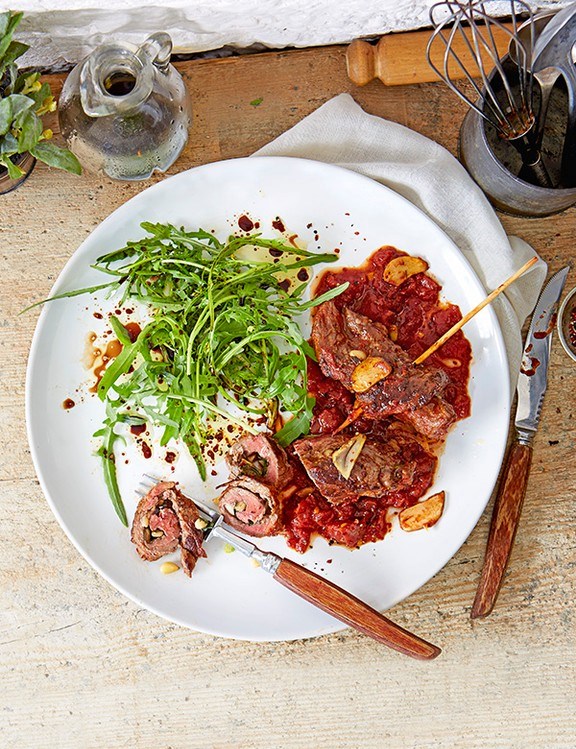Steak and Parmesan involtini