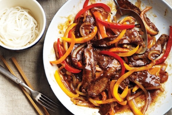 Steak and pepper stir-fry