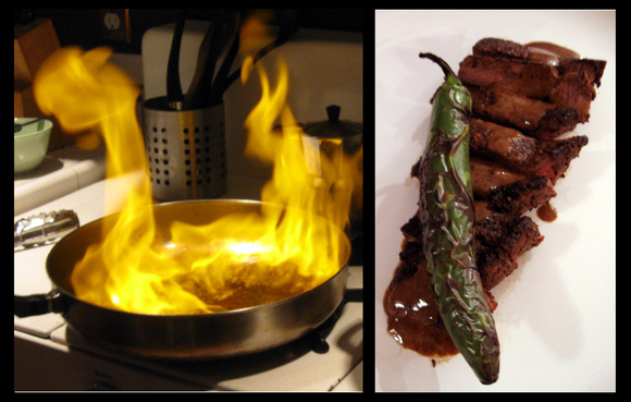 Steak au poivre du diable