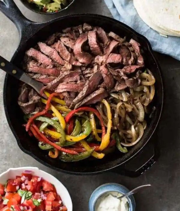 Steak fajitas