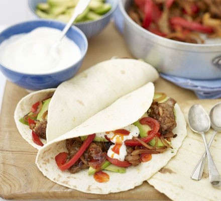 Steak fajitas