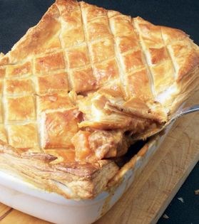 Steak, Guinness and Stilton pie