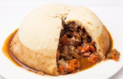 Steak, kidney and oyster pudding
