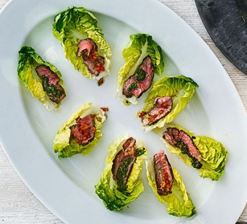 Steak lettuce cups