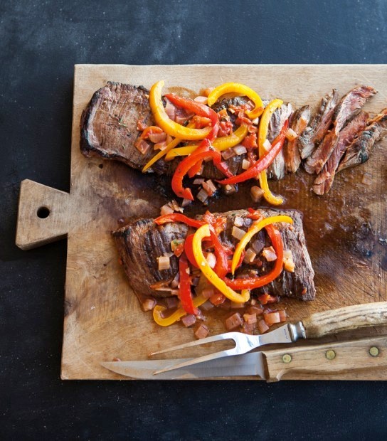 Steak piperade