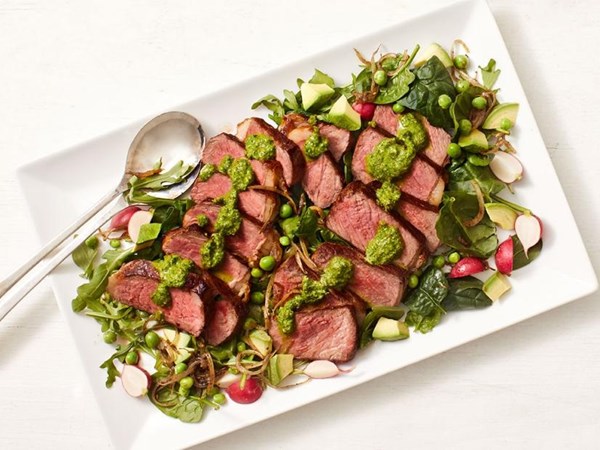 Steak salad with za’atar chimichurri 