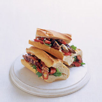 Steak sandwiches with lemon and anchovy butter
