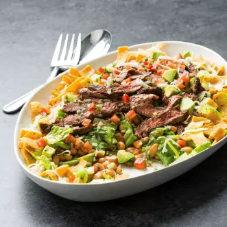 Steak taco salad