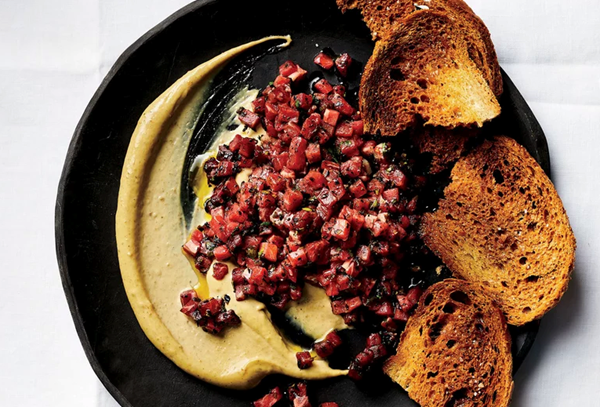 Steak tartare with smoked oyster aioli