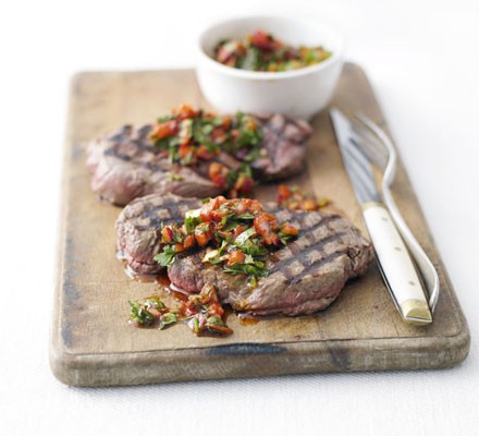 Steak with chimichurri